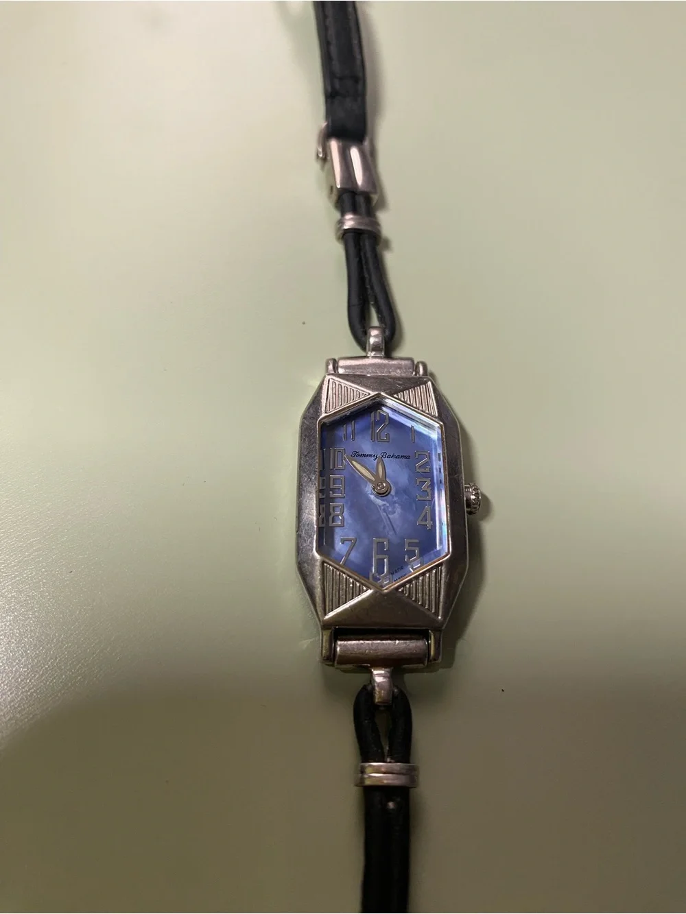 Sterling silver Tommy Bahama Watch with Blue Dial